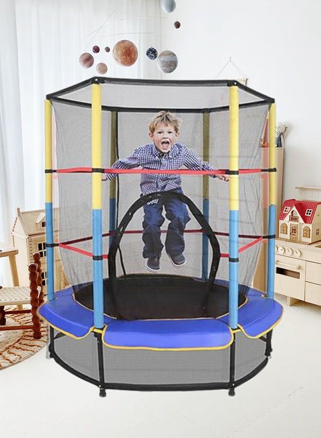 5.5FT Durable Round Trampoline With Safety Pad And Enclosure Net  - Image 1