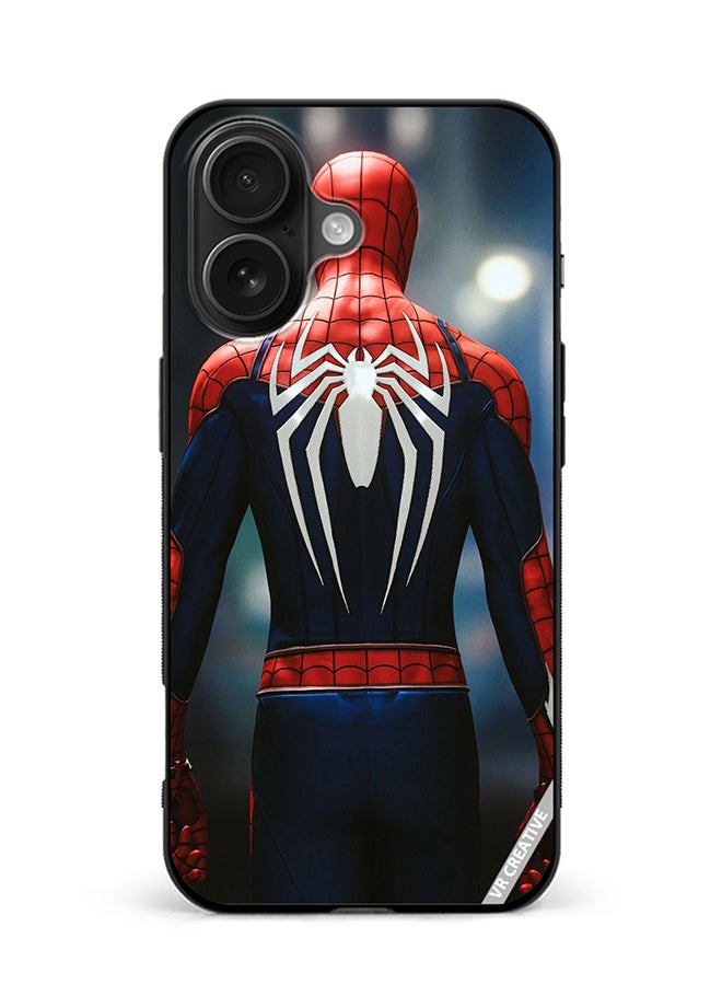 VR CREATIVE Protective Case Cover For Apple iPhone 16 Spiderman Back Design Multicolour