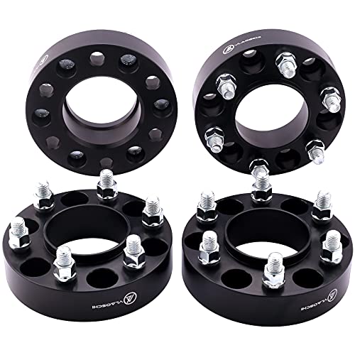 VLAOSCHI Black Forged 6x5.5 Hubcentric Wheel Spacers 1.5 Inch with 12x1.5 Studs 93.1mm Hub Bore Compatible with Ford 6 Lug 6x139.7 for 2019+ Ranger(US) | 2021+ B-ronco(NOT Fit Bronco-Sport)-Pack of 4 - Image 1