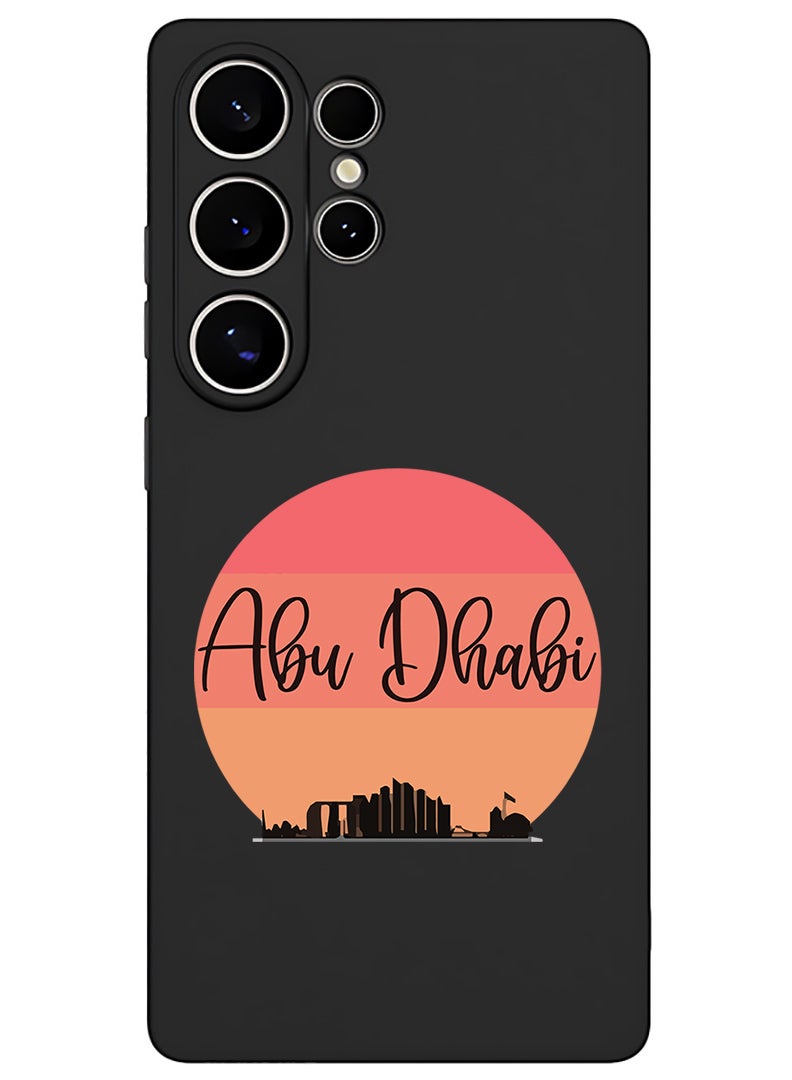 Theodor Protective Slim Fit Case Liquid Silicone Cover with Full Body Protection Anti-Scratch Shockproof Case For Samsung Galaxy S25 Ultra (Black) - Abu dhabi Sun - Image 1