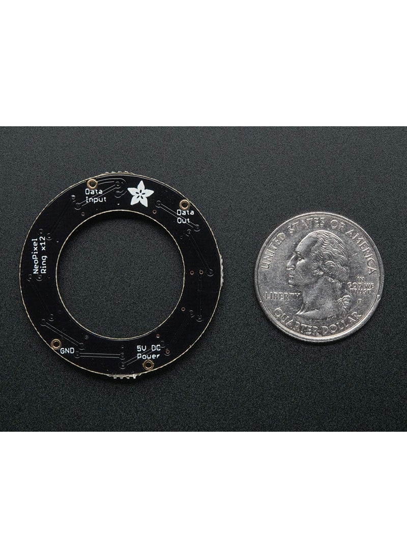 Adafruit NeoPixel Ring - 12 x WS2812 5050 RGB LED with Integrated Drivers  - Image 4