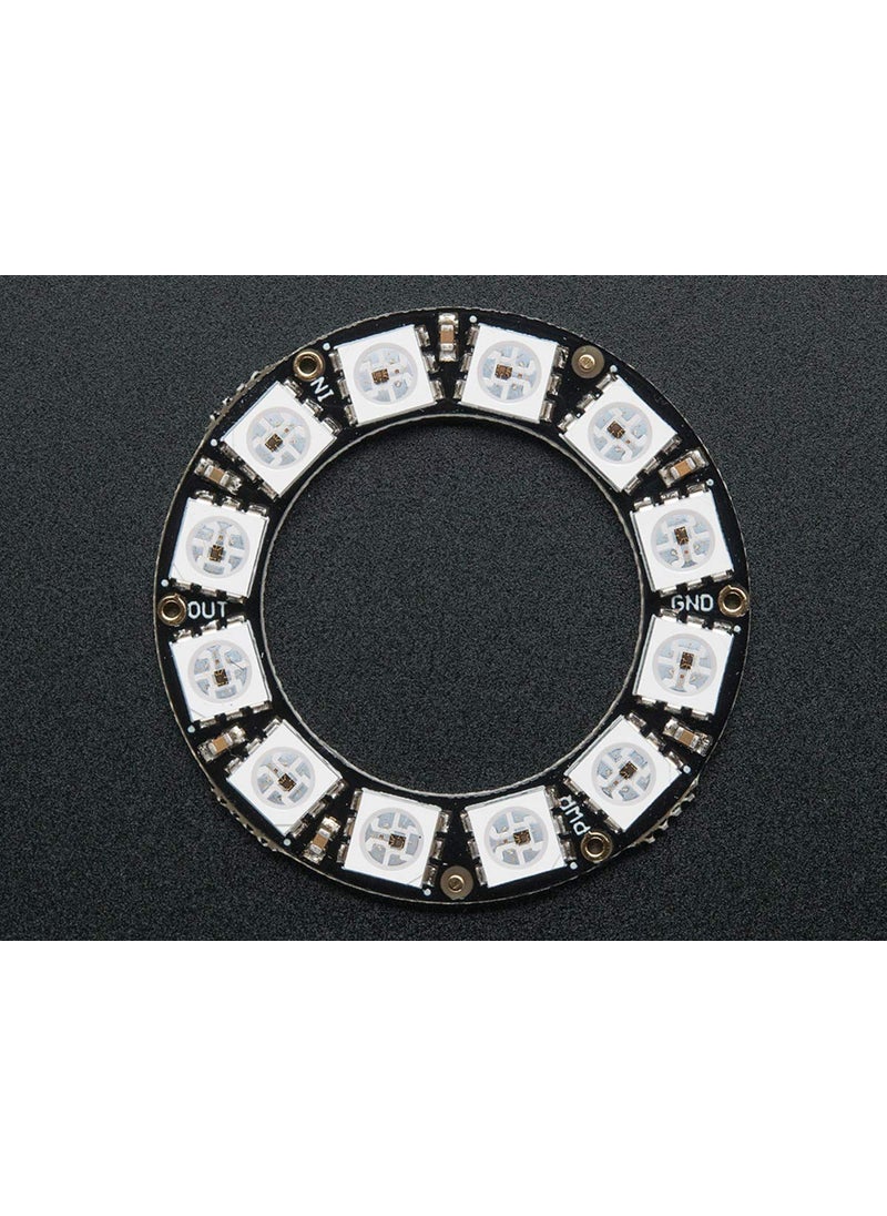 Adafruit NeoPixel Ring - 12 x WS2812 5050 RGB LED with Integrated Drivers  - Image 3