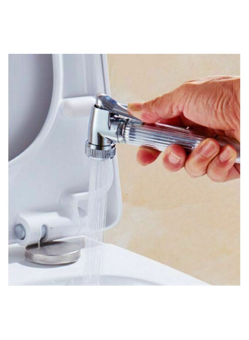 Toilet Bidet Spray Hand Held With Holder And Hose Stainless Steel, Size 120 Cm, Metallic Silver, D170609 - Image 3