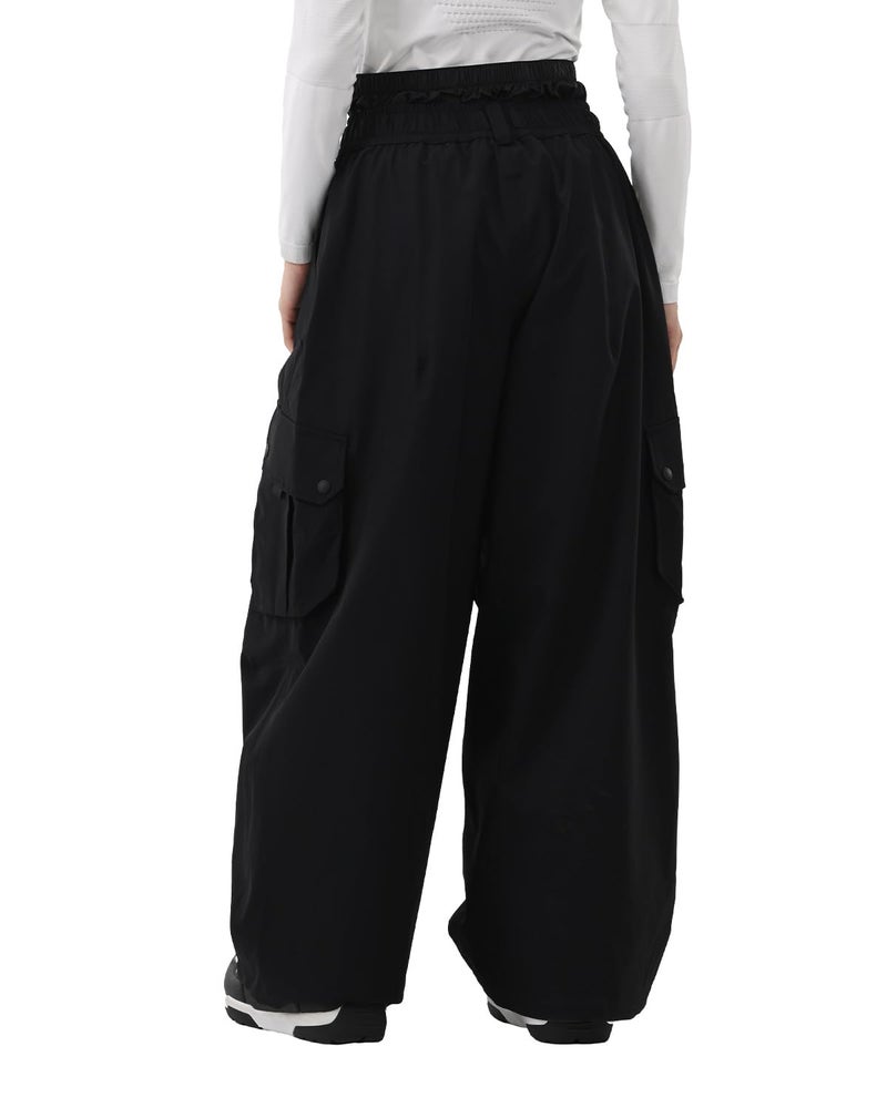 HIGH EXPERIENCE Snowboard Pants for Women Men Baggy Ski Pants Snow Loose Warm Insulated Winterproof Waterproof (Black, Medium) - Image 2