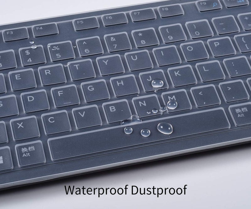 CaseBuy Keyboard Cover for Dell KB216 KB216b KB216t KB216d KB216p Wired & KM636 & Dell Optiplex 5250 3050 3240 5460 7450 7050 & Dell Inspiron AIO 3475/3670/3477 All-in one Desktop Keyboard Protector -Clear - Image 4