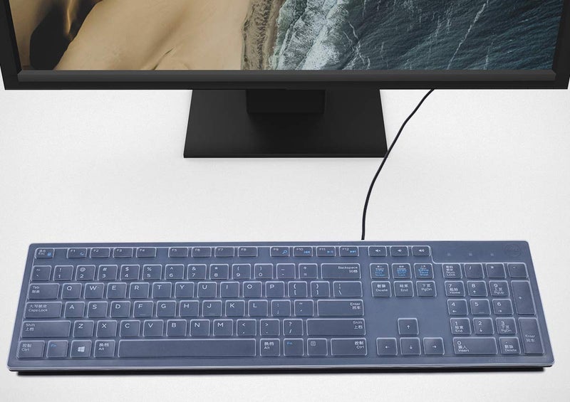 CaseBuy Keyboard Cover for Dell KB216 KB216b KB216t KB216d KB216p Wired & KM636 & Dell Optiplex 5250 3050 3240 5460 7450 7050 & Dell Inspiron AIO 3475/3670/3477 All-in one Desktop Keyboard Protector -Clear - Image 5