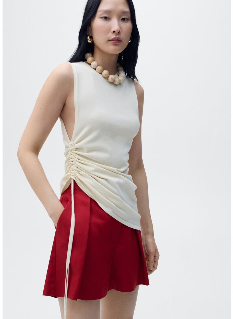 MANGO Linen-Blend Suit Bermuda Shorts  - Image 3