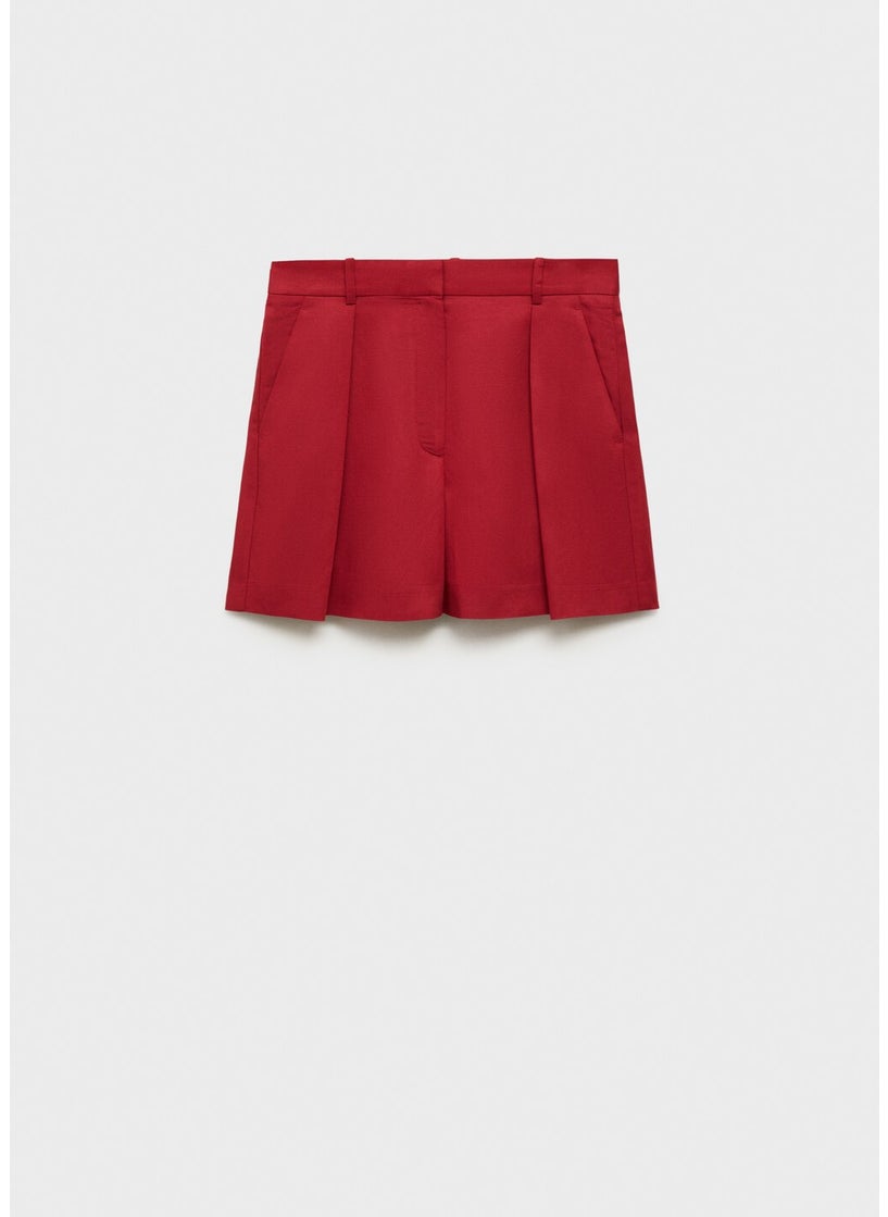 MANGO Linen-Blend Suit Bermuda Shorts  - Image 5