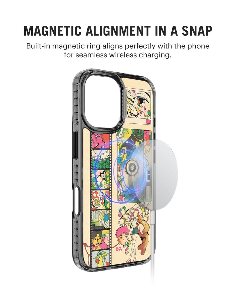 DailyObjects Technicolour Stride 2.0 Magnetic Case Cover Compatible with iPhone 16 | Wireless Charging Slim Back Cover | 2 Layer Edge Protection & Shockproof - Image 3