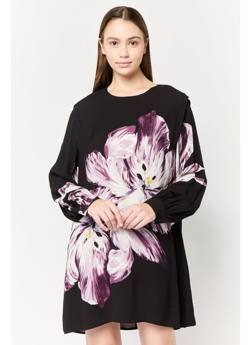 Scotch & Soda Women Floral Print Mini Dress, Multicolor  - Image 1