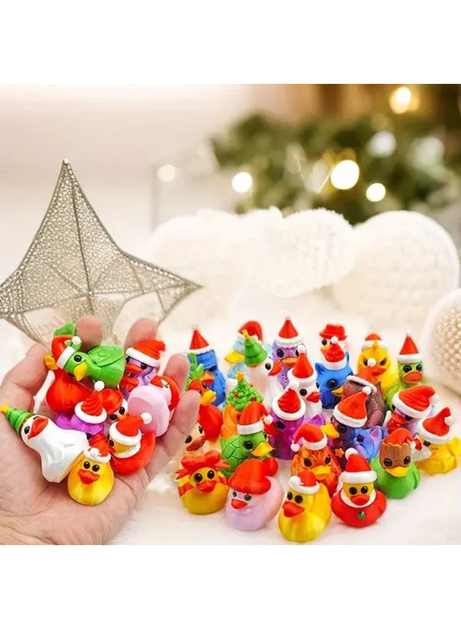 24Pcs Multi Item Party Favors Pack Christmas Duck Gifts For Home Decor - Image 2