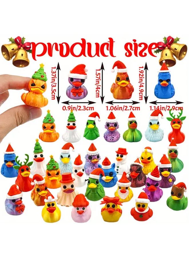24Pcs Multi Item Party Favors Pack Christmas Duck Gifts For Home Decor - Image 3