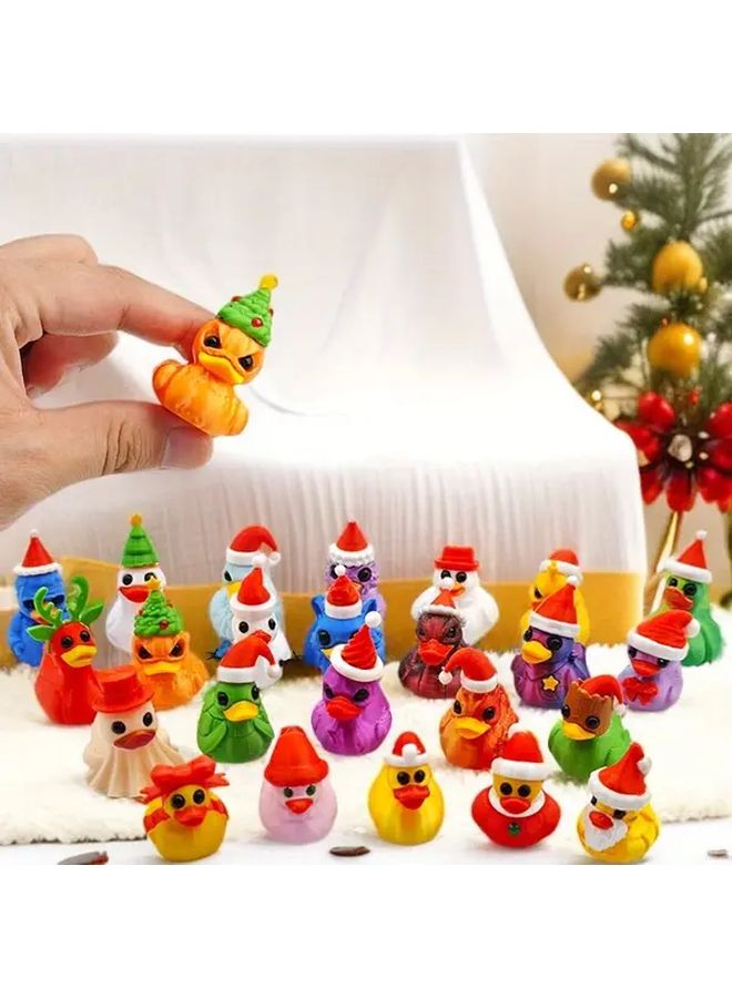 24Pcs Multi Item Party Favors Pack Christmas Duck Gifts For Home Decor - Image 4