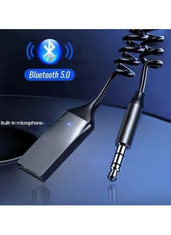 AUX U3 Bluetooth 5.0 AUX Receiver – Hands-Free Car Kit with Built-in Microphone, USB-Powered, 3.5mm Audio Adapter for Car & Home  - Image 4