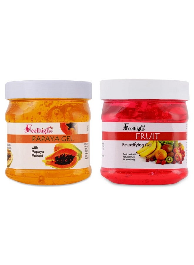 FEELHIGH Papaya Gel And Fruit Enzyme Gel Combo 500ml Each Natural Skincare for Nourished and Glowing Skin - Image 1