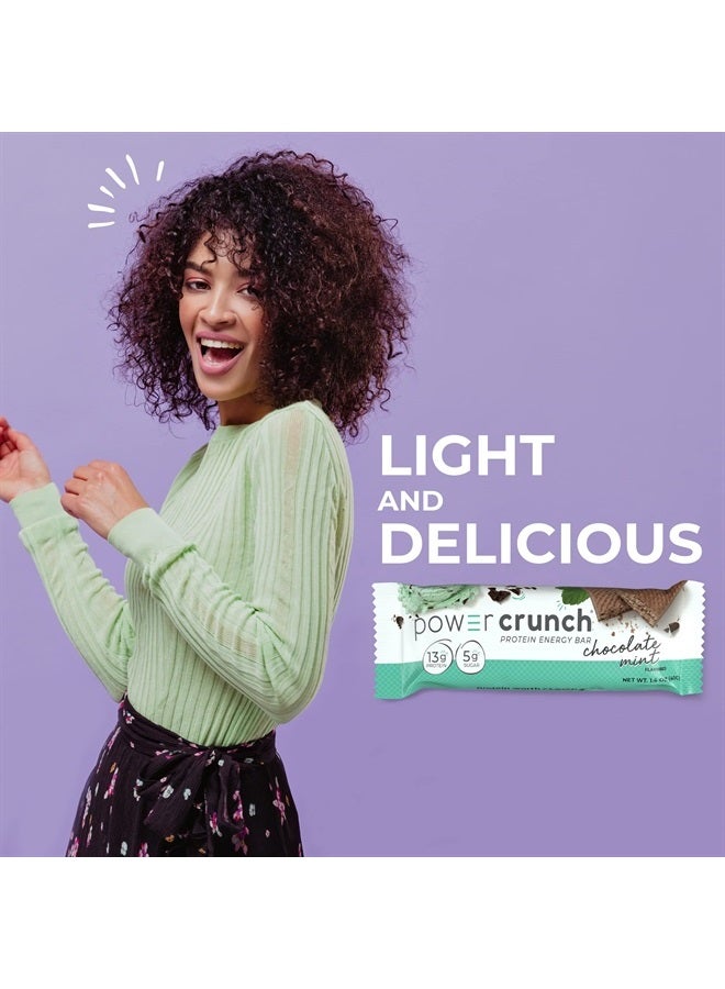 Protein Wafer Bars, High Protein Snacks with Delicious Taste, Chocolate Mint, 1.4 Ounce (12 Count)