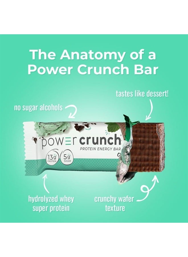 Protein Wafer Bars, High Protein Snacks with Delicious Taste, Chocolate Mint, 1.4 Ounce (12 Count)