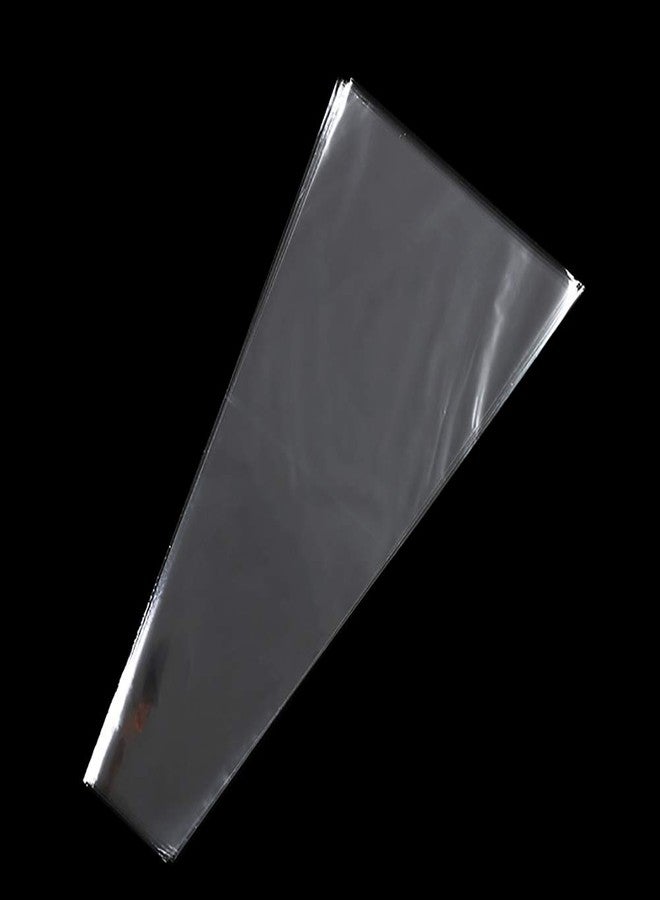 ccHuDE 200 Pcs Clear Plastic Flower Bouquet Bag Sleeve Transparent Cellophane Bags Rose Packaging Bags for Valentine's Day - Image 3