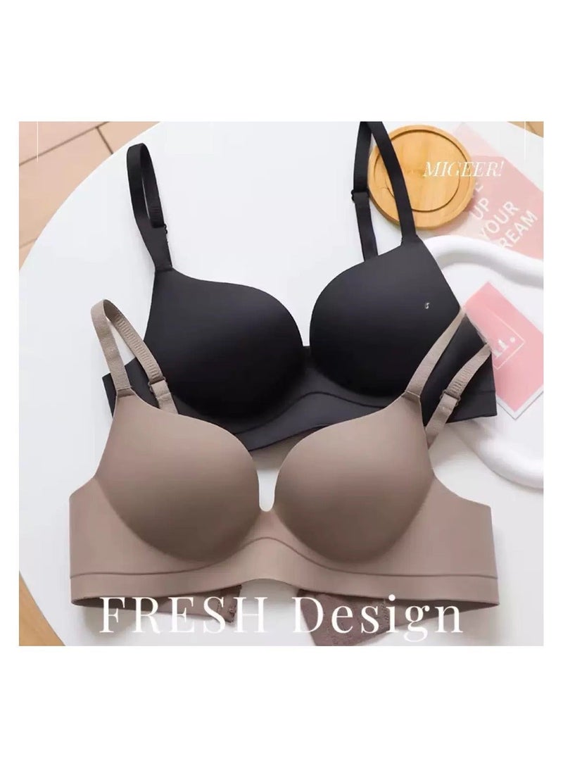 2-Pieces Seamless Push up Bra