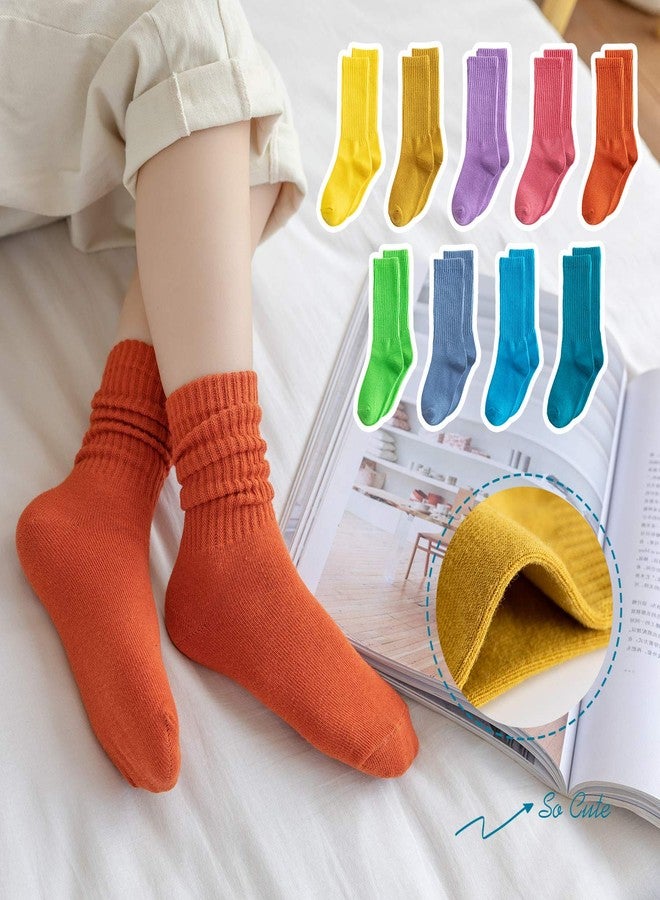 MINI PANDA Girls Socks - 9 Pairs (9 Colors, 6-8 Years) - Image 2