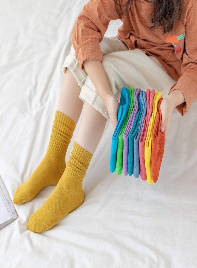 MINI PANDA Girls Socks - 9 Pairs (9 Colors, 6-8 Years) - Image 3