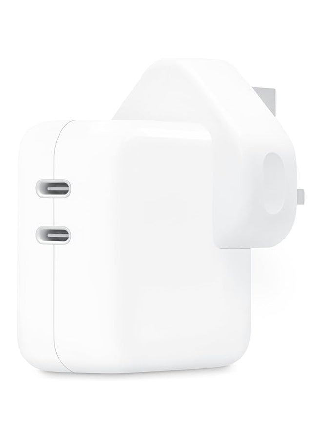 Apple 35W Dual USB-C Port Power Adapter White - Image 1