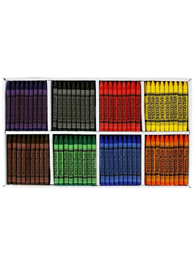 Craytastic 408-Count Crayon Premium Class Pack, Best-Buy Assortment (8 colors, FULL SIZE 3.5 Inch) SAFETY TESTED COMPLIANT WITH ASTM D-4236 - Image 2