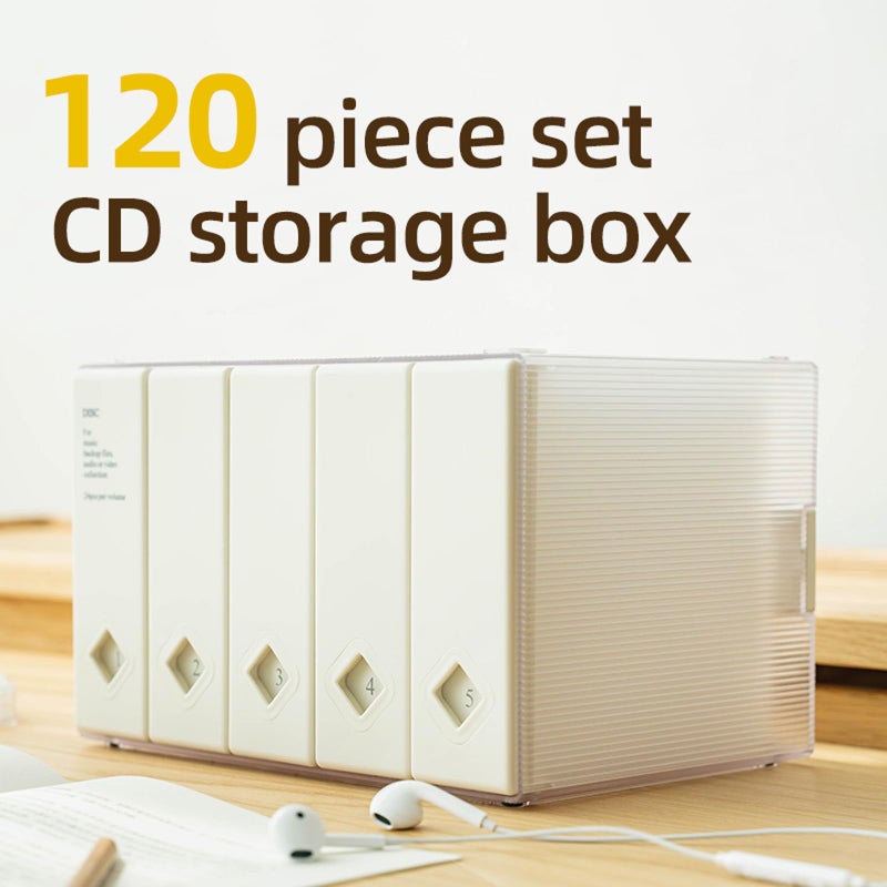 TNDCKP CD Case, 120 Capacity CD/DVD Case Holders Wallet Hard Plastic DVD Disc Cases Storage Binder for Car Home Office Travel (1, 120 Capacity Coffee) - Image 3