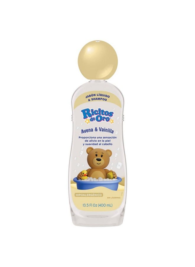 Ricitos de Oro - Baby Hair & Body Wash With Oats And Vanilla Hypoallergenic Tearfree Body Wash And Shampoo; 13.5 Fl Oz - Image 1