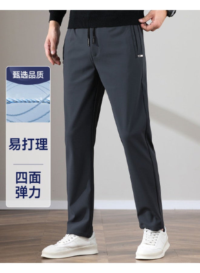 Fapai Spring/autumn Thick Style Light Business Men's Casual Pants Elastic Waistband Trousers Men - Image 1