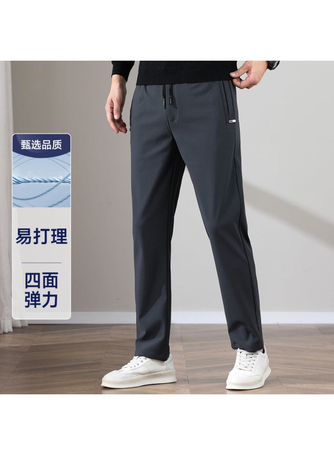 Fapai Spring/autumn Thick Style Light Business Men's Casual Pants Elastic Waistband Trousers Men - Image 2