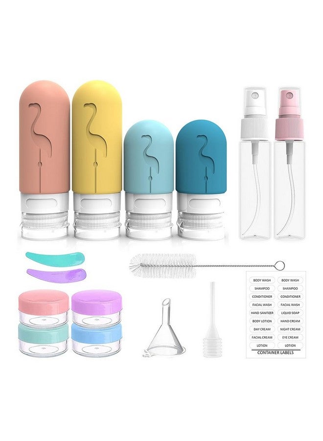 MAYCREATE® Silicone Travel Bottles Set of 16pcs, Travel Bottle Kit for Toiletries, Leak Proof Soft Squeeze Toiletry Bottle, Refiil Travel Kit Bottles Travel Containers for Shampoo, Lotion & Body Wash - Image 1