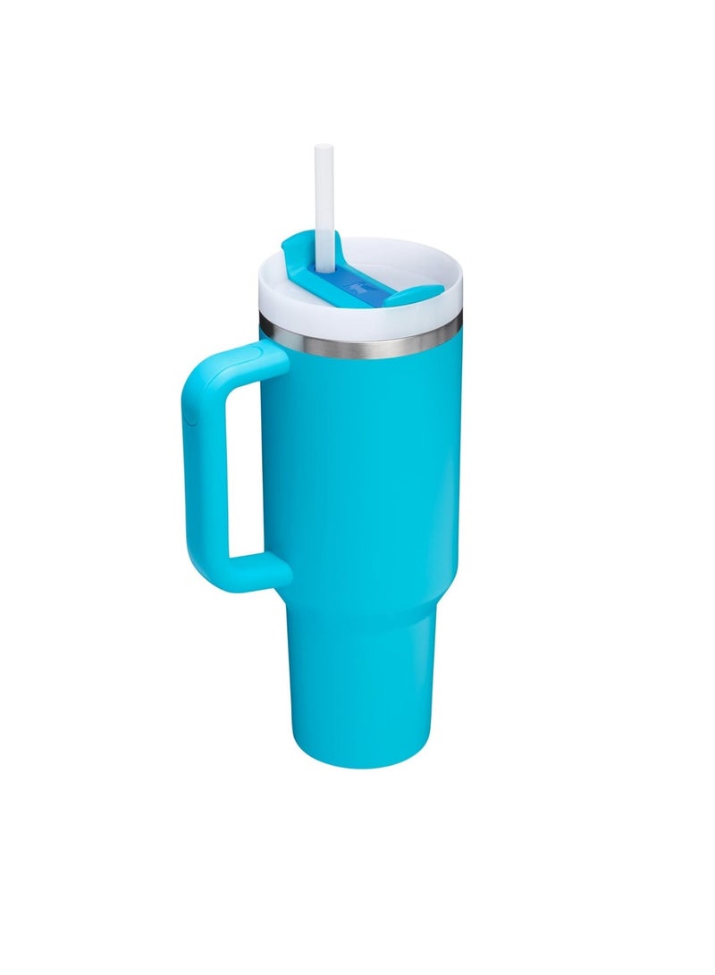 Stanley Quencher H2.0 Flowstate Stainless Steel Vacuum Insulated Tumbler with Lid and Straw for Water, Iced Tea or Coffee, Smoothie and More, (Pool Blue) - 40oz - Image 2