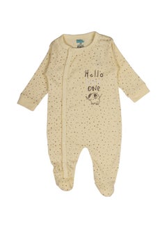 Babies Basic 100% Cotton Printed Long Sleeves Jumpsuit/Romper/Sleepsuit With Feet Covering For Babies  - Image 1