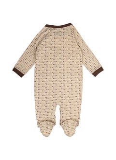 Babies Basic 100% Cotton Printed Long Sleeves Jumpsuit/Romper/Sleepsuit With Feet Covering For Babies  - Image 2