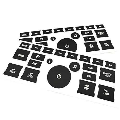 AtticZone Radio Dash Button Repair Kit Stickers Decals Compatible with GM GMC Yukon Acadia Sierra, Chevrolet Silverado Tahoe Suburban 2006-2014, 2Pcs (Radio20 x2) - Image 4