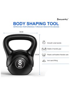 SportQ Solid Kettlebell, Home Gym Strength Training Equipment with Non-Slip Handle, Multi-Functional Fitness Kettlebell for Powerlifting, Bodybuilding, Core Training and Push-ups  - Image 5