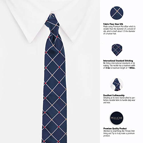 Peluche Alluring Checks Necktie For Men - Image 4