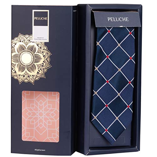 Peluche Alluring Checks Necktie For Men - Image 3