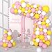Cunnikku Pink Yellow White Balloon Garland Arch kit 109PCS Yellow Light Pink White Balloons for Girl 1st Birthday You Are My Sunshine Sunflower Honeybee Theme Baby Bridal Shower Wedding Party Decorations - Image 4