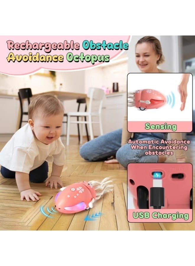 Dancing Octopus Baby Toy - Electric Crawling Belly Toy with USB Rechargeable Magic Dance and Music Squid, Perfect Birthday Gift for Toddlers and Young Children (Boys & Girls)  - Image 2