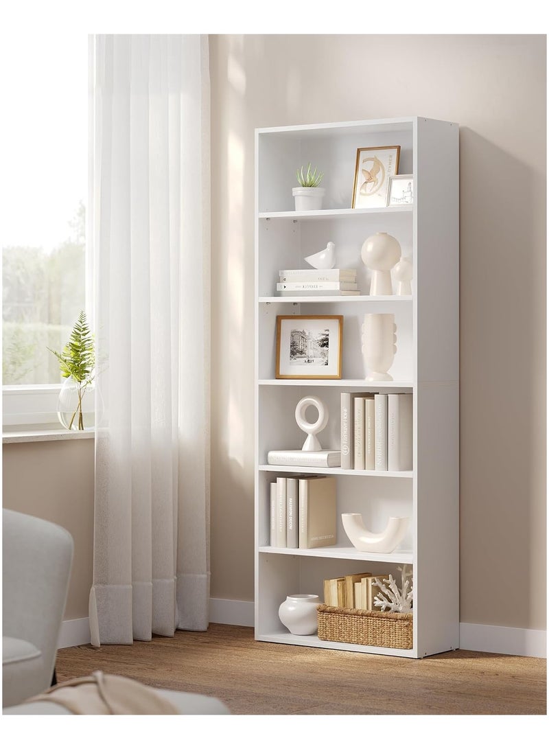 تشولوفز 6 أرفف الكتب وأغطية الكتب ، أرفف تخزين عرضية ، يبلغ طولها 180 سم للأثاث منزل الديكور المنزلي للمكتب المنزلي ، وغرفة المعيشة ، وغرفة النوم ، ووحدة ، - Image 3