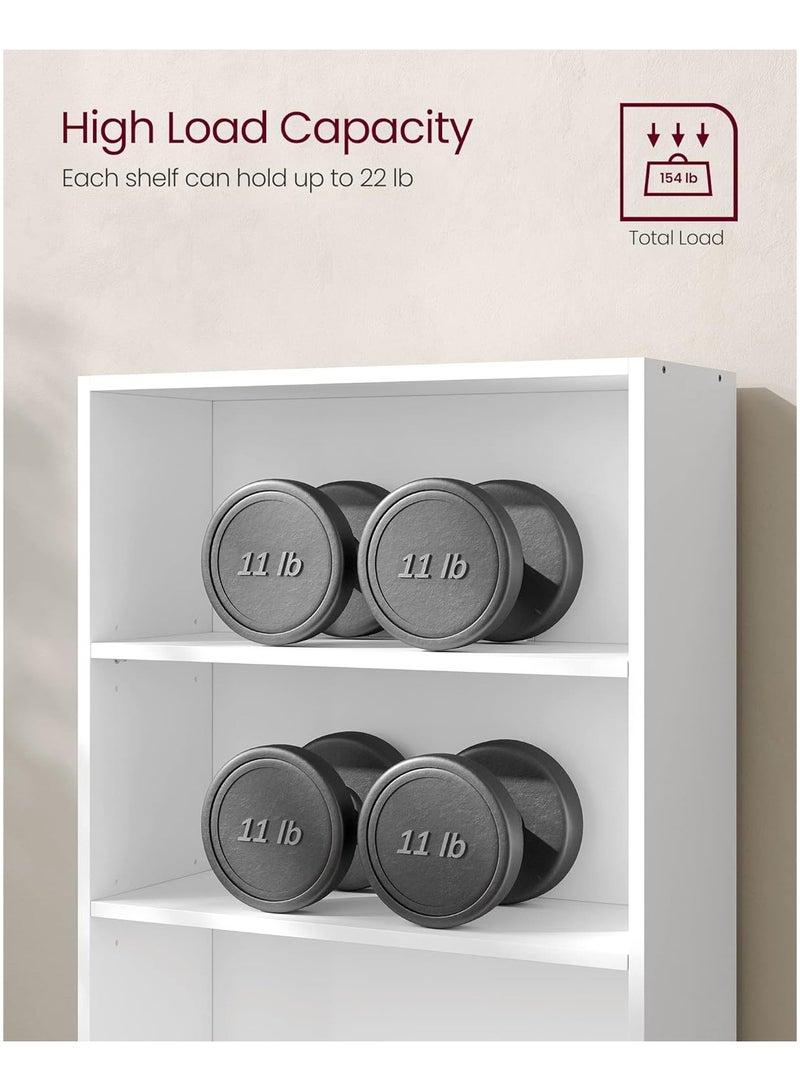 تشولوفز 6 أرفف الكتب وأغطية الكتب ، أرفف تخزين عرضية ، يبلغ طولها 180 سم للأثاث منزل الديكور المنزلي للمكتب المنزلي ، وغرفة المعيشة ، وغرفة النوم ، ووحدة ، - Image 4