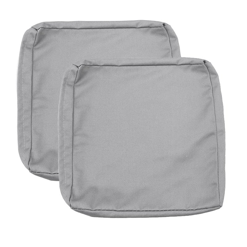Sqodok Outdoor Cushions Covers 24X22  Patio Cushion Covers for Outdoor Furniture Waterproof Outside Seat Slipcovers Replacement Chair Cushion Covers 2pcs  Grey - Image 5