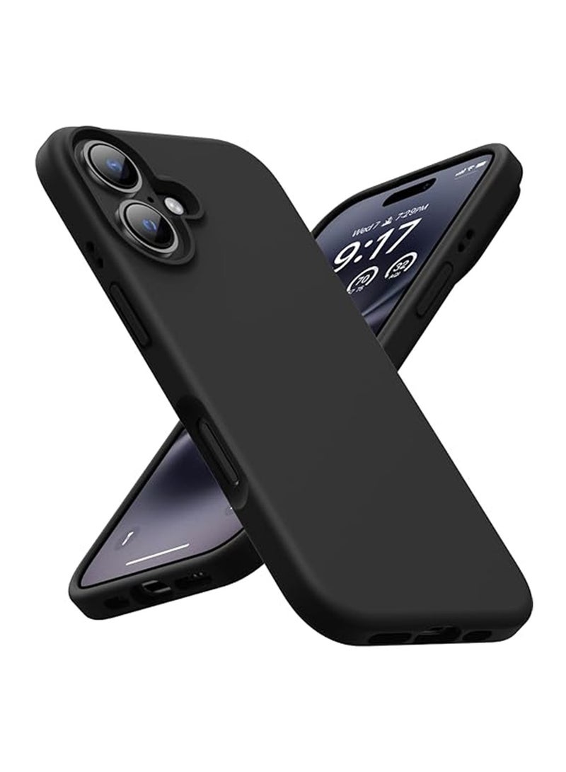 X-level for iPhone 16 Case,Shockproof Liquid Silicone Protective Phone Cover with Soft Anti-Scratch Microfiber Lining Ultra Slim Drop Protection Phone Back Cover 6.1 inch(Black) - Image 1
