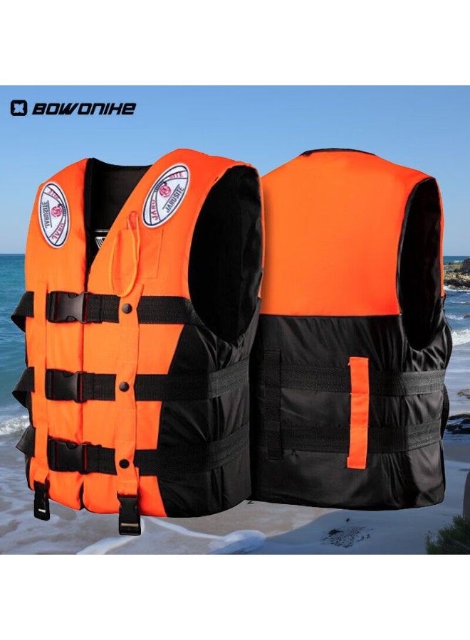 BWNK Bowonic Professional Life Jacket, High Buoyancy, Adult Snorkeling Equipment, Swimming Vest, Boat Self-rescue Whistle, Camping, Orange, Xxl - Image 1