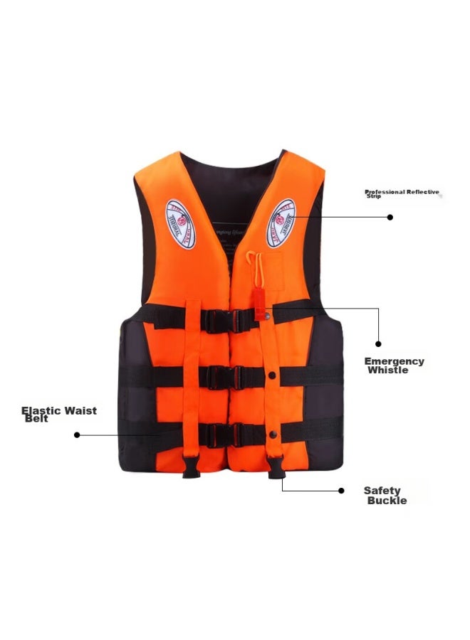BWNK Bowonic Professional Life Jacket, High Buoyancy, Adult Snorkeling Equipment, Swimming Vest, Boat Self-rescue Whistle, Camping, Orange, Xxl - Image 2
