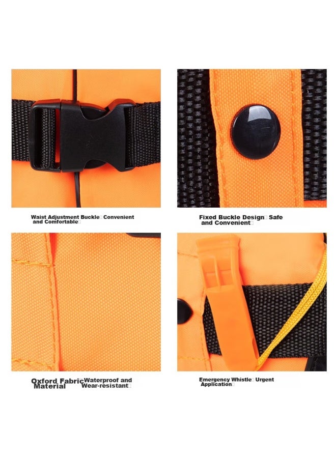 BWNK Bowonic Professional Life Jacket, High Buoyancy, Adult Snorkeling Equipment, Swimming Vest, Boat Self-rescue Whistle, Camping, Orange, Xxl - Image 4