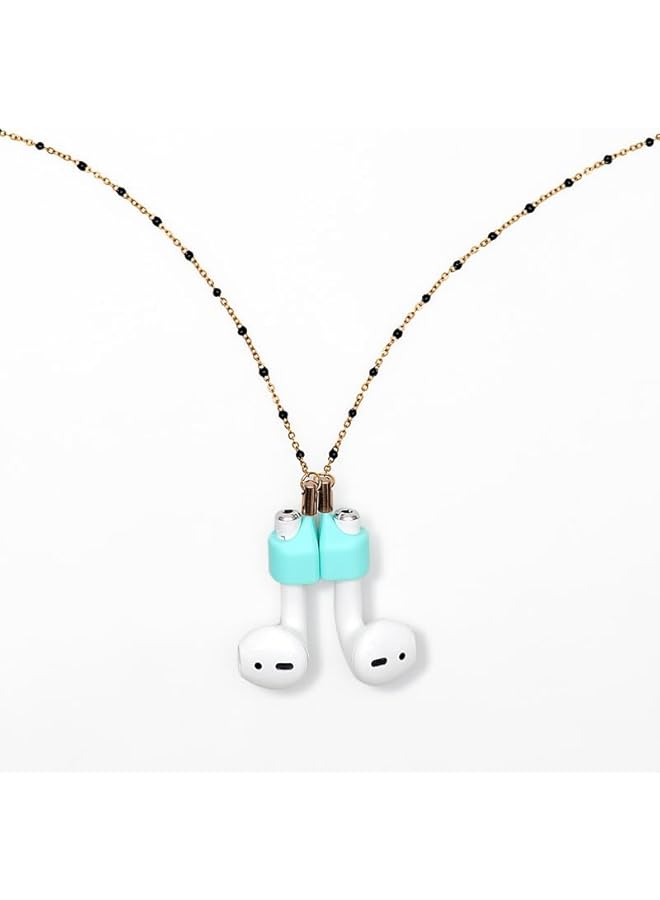 Green Tiger Magnetic Anti-Loss Lanyard for AirPods Headphones, Colorful Soft Silicone Sport Band, Neck Anti-Loss Necklace - Image 2