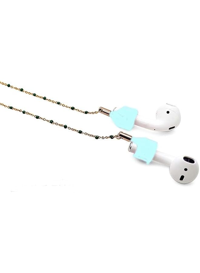 Green Tiger Magnetic Anti-Loss Lanyard for AirPods Headphones, Colorful Soft Silicone Sport Band, Neck Anti-Loss Necklace - Image 3